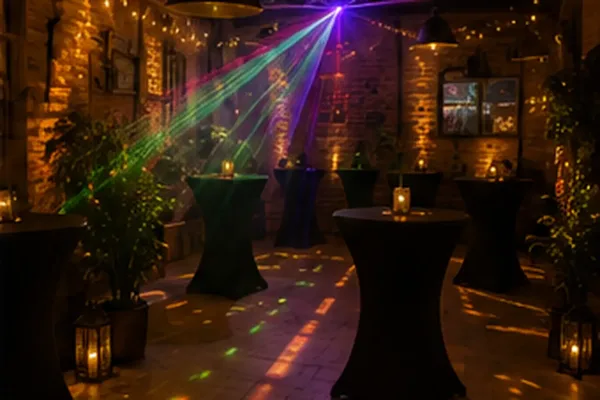 Algam Spectrum 400 RGB laserlicht in gebruik, sfeer en effect