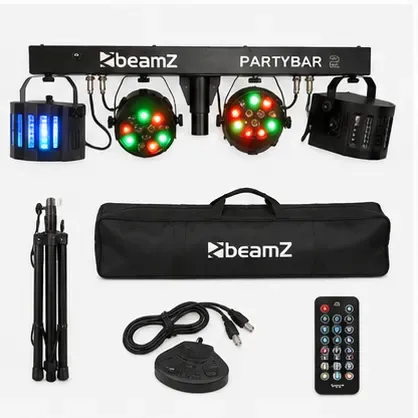 Beamz Partybar 2 feestverlichting, wat je meekrijgt