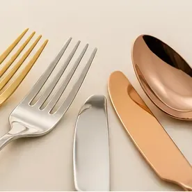 Bestek (3 kleuren), de afwerking