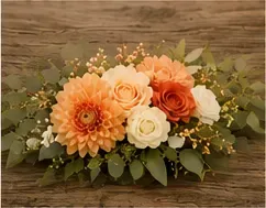 Bloemstuk met oranje