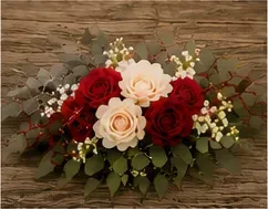 Bloemstuk met rood
