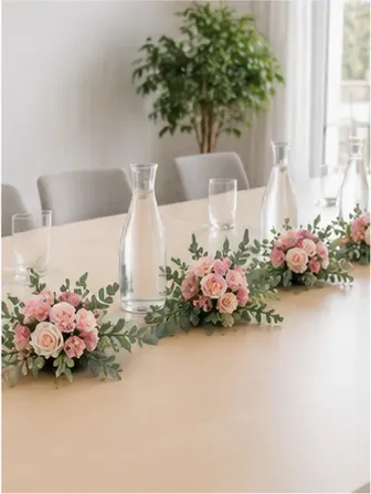 Boeket, licht roze in gebruik, bedrijfsevenement