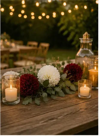 Bolchrysant in gebruik, buitenfeest