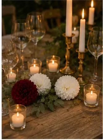 Bolchrysant in gebruik, diner