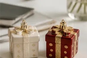 Cadeaudoosje (2 kleuren) in gebruik, bedrijfsevenement