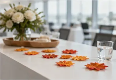 Herfstbladeren (set van 30) in gebruik, bedrijfsevenement