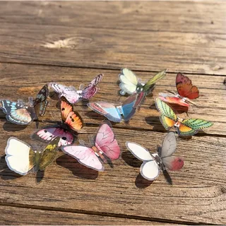 Vlinders, plastic (set van 11)