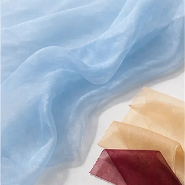 Decoratiedoek chiffon (4 kleuren), het blauwe doek van dichtbij