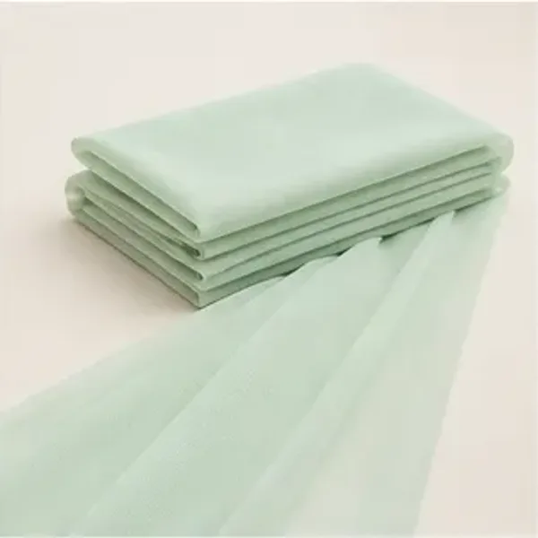 Decoratiedoek chiffon, mintgroen, het opgevouwen doek