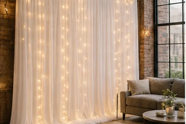 Decoratiedoek tule, wit in gebruik, feest