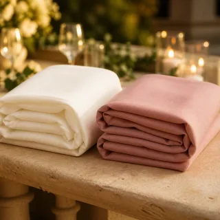 Decoratief doek (roze of wit)