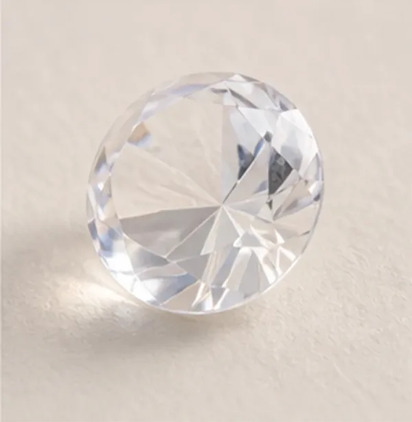 Decoratieve diamantjes (2 maten), de facetten van dichtbij