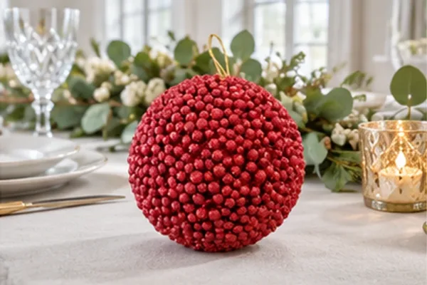 Glitterbal rood in gebruik, bedrijfsevenement