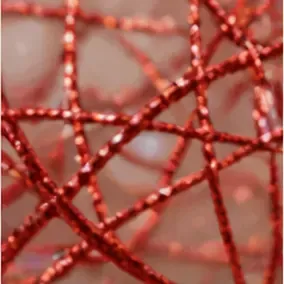 Glitterdraadbal, rood, de glitter