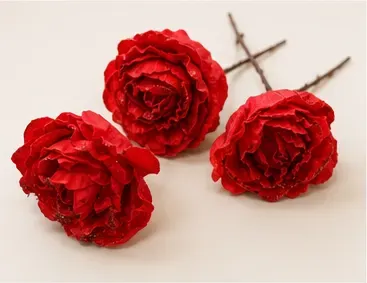 Glitterroos, rood, de rozen