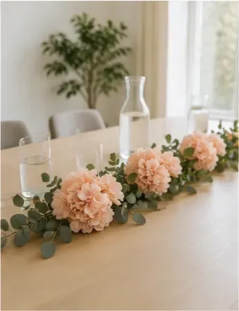 Hortensia, perzik in gebruik, bedrijfsevenement