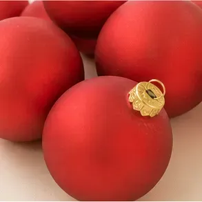 Kerstbal, rood (mat of glanzend), mat