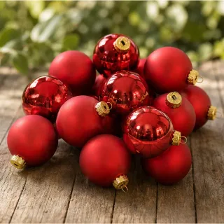 Kerstbal, rood (mat of glanzend)