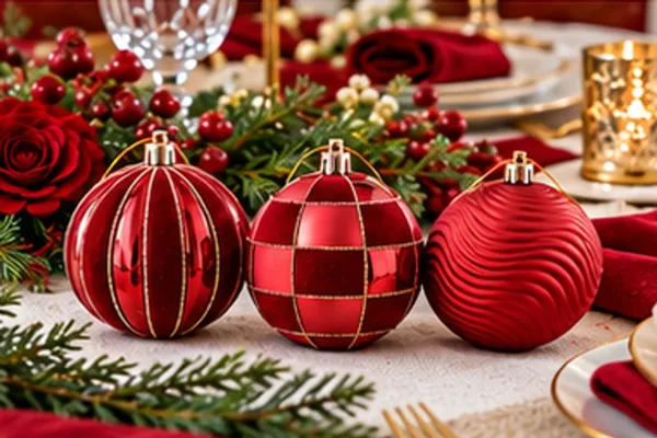 Kerstballen Forest, set van 3 (3 kleuren) in gebruik, feest