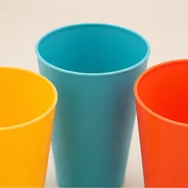 Effen kinderbeker (5 kleuren), geel, blauw en oranje