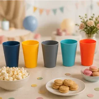 Effen kinderbeker (5 kleuren)