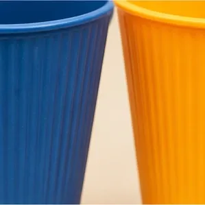 Ribbel kinderbeker (4 kleuren), de ribbels