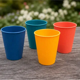 Ribbel kinderbeker (4 kleuren)