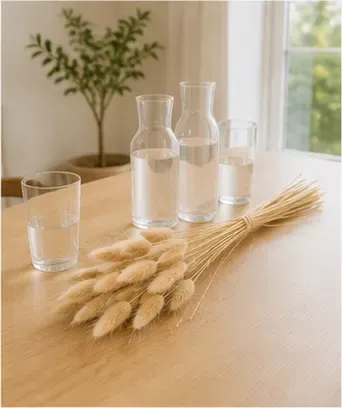 Lagurus, crème (set van 18) in gebruik, bedrijfsevenement