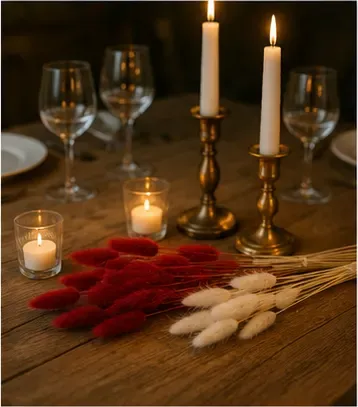 Lagurus, rood of wit in gebruik, diner