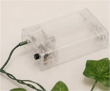 Groene blaadjes ledverlichting, het batterijvak