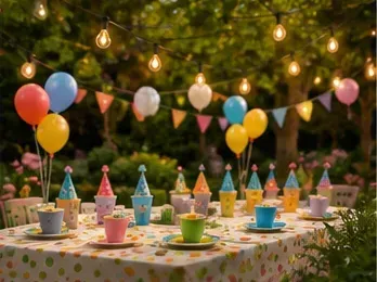 Lichtsnoer led in gebruik, kinderfeest