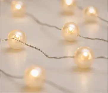 Koperdraad ledverlichting parel, de parels van dichtbij