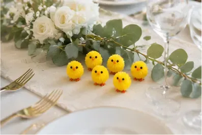 Mini kuikentjes (set van 6) in gebruik, bruiloft