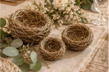 Natuurlijk nestje (3 maten) in gebruik, bruiloft