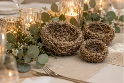Natuurlijk nestje (3 maten) in gebruik, diner