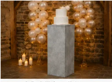 Pilaar, betonlook in gebruik, feest