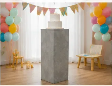Pilaar, betonlook in gebruik, kinderfeest