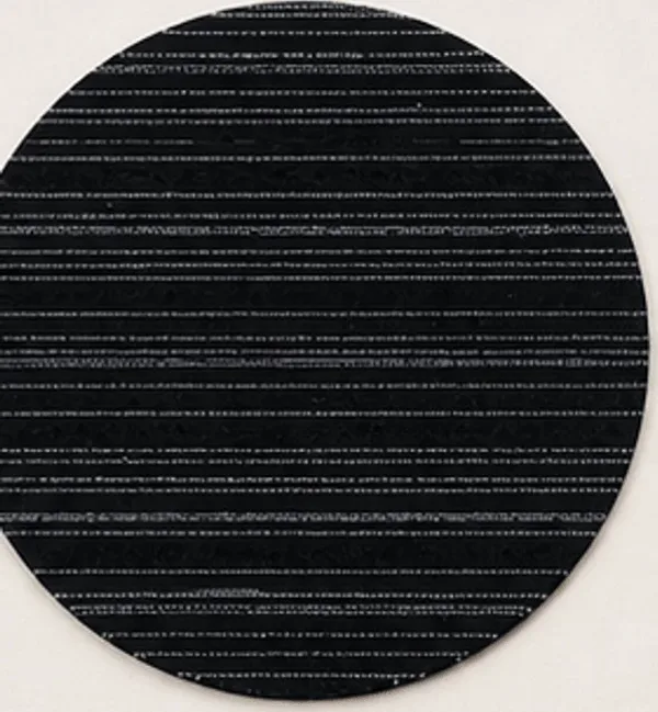Placemat gestreept, zwart-zilver, de gestreepte placemat