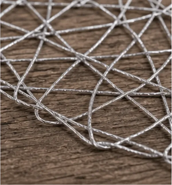 Placemat geweven touw (3 kleuren), de drie kleuren naast elkaar