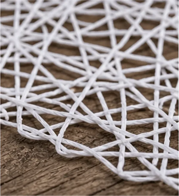 Placemat geweven touw (3 kleuren), de witte placemat van dichtbij