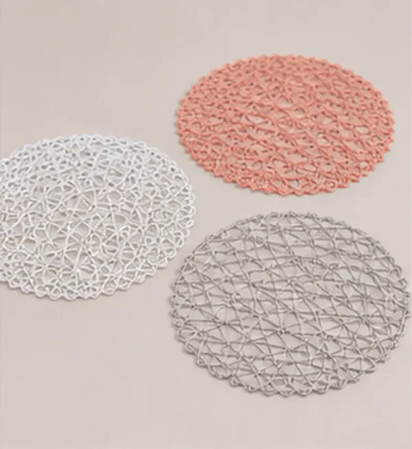 Placemat geweven touw (3 kleuren), de drie kleuren