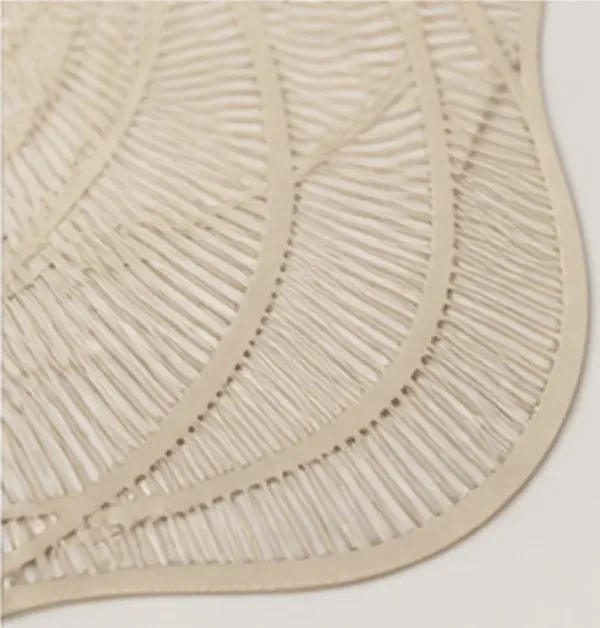 Placemat gouden roos, de golvende rand