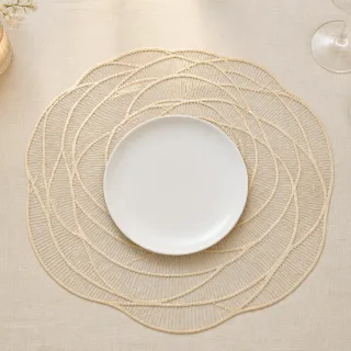 Placemat gouden roos