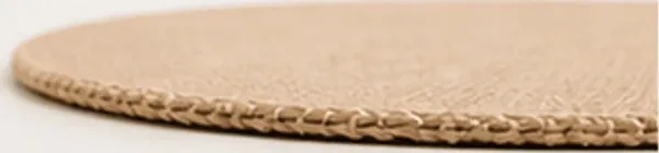 Placemat, jute, de placemat van opzij