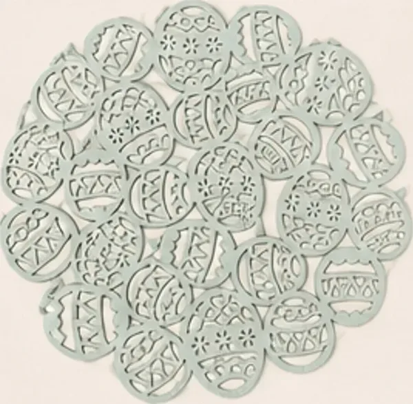 Placemat paaseieren, groen, de placemat vol paaseieren