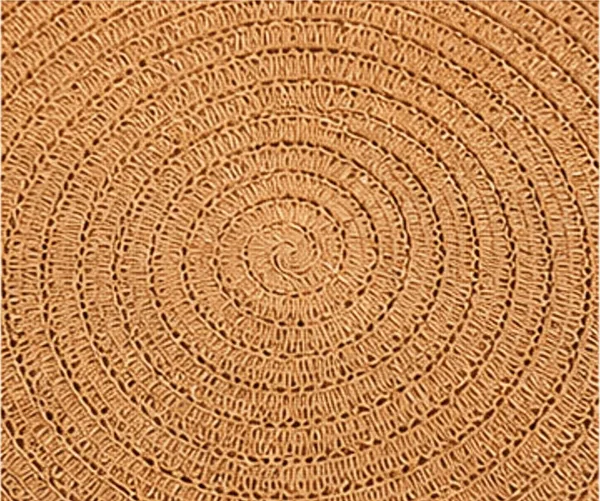 Placemat, zandbruin, het midden van dichtbij
