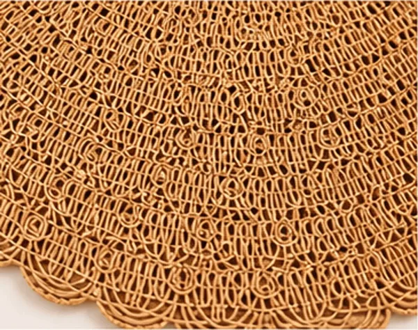 Placemat, zandbruin, de weving van dichtbij