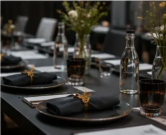 Servetring, goud in gebruik, bedrijfsevenement