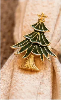 Servetring kerst (4 figuren), kerstboom