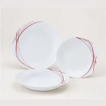 Arcopal rood (3-delig), de drie delen